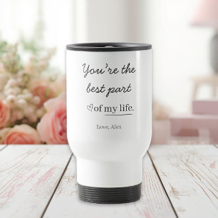 Caneca de Viagem com Citação de Amor Personalizada