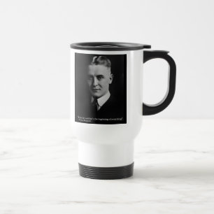 Caneca de Viagem com Citação de Scott Fitzgerald "