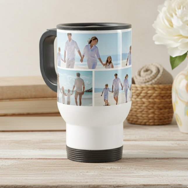 Caneca de Viagem com Colagem de Fotos Personalizad (Criador carregado)