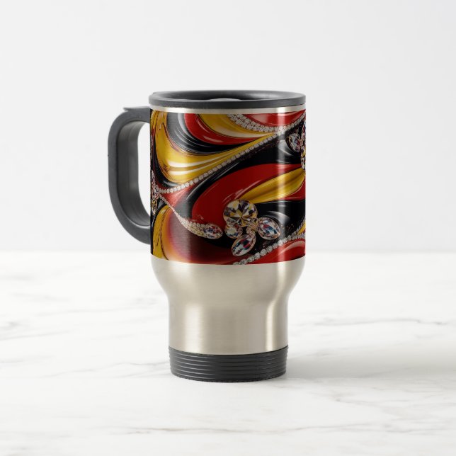 Caneca de viagem com Design de cores belgas (Frente Esquerda)
