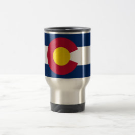 Caneca de viagem com Flag of Colorado State - EUA