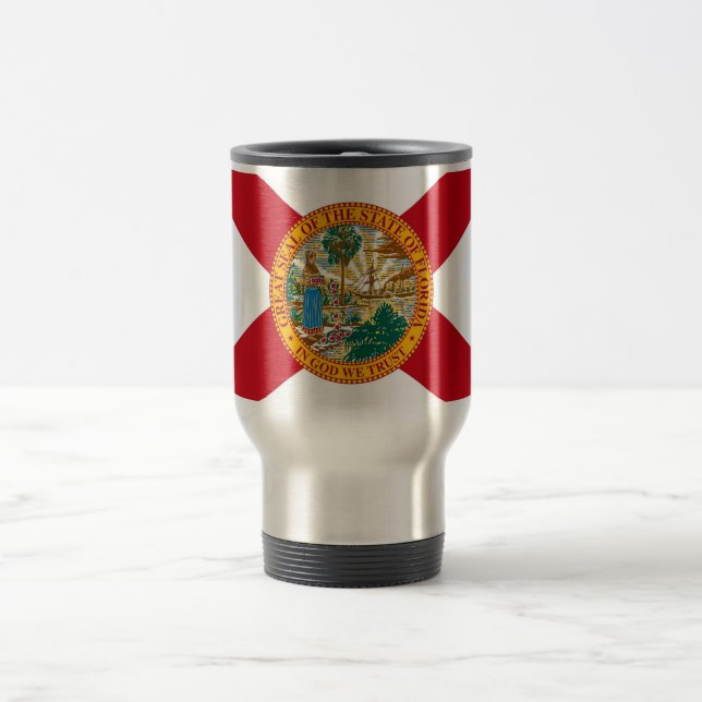 Caneca de viagem com Flag of Florida State - EUA (Centro)