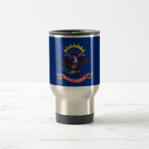 Caneca de viagem com Flag of North Dakota State -