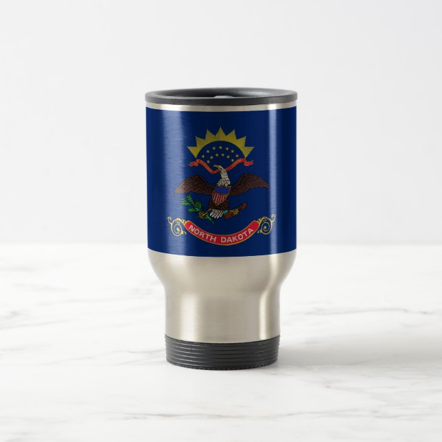 Caneca de viagem com Flag of North Dakota State -  (Centro)