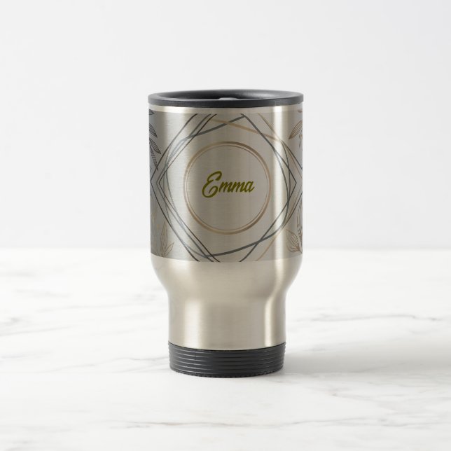 Caneca de Viagem com Nome ou Inicial Personalizado (Centro)