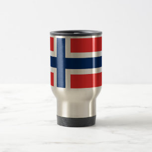 Caneca de viagem com pavilhão da Noruega