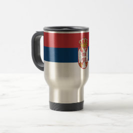 Caneca de viagem com pavilhão da Sérvia