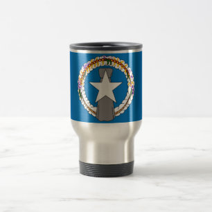 Caneca de viagem com pavilhão das Ilhas Marianas N