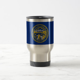 caneca de viagem com pavilhão do Estado de Nebras