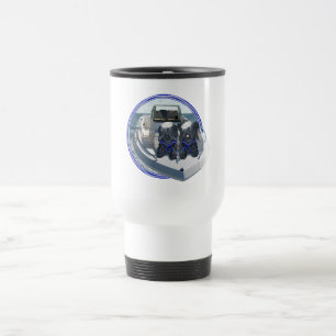 Caneca de Viagem com Skye Terriers em Barco