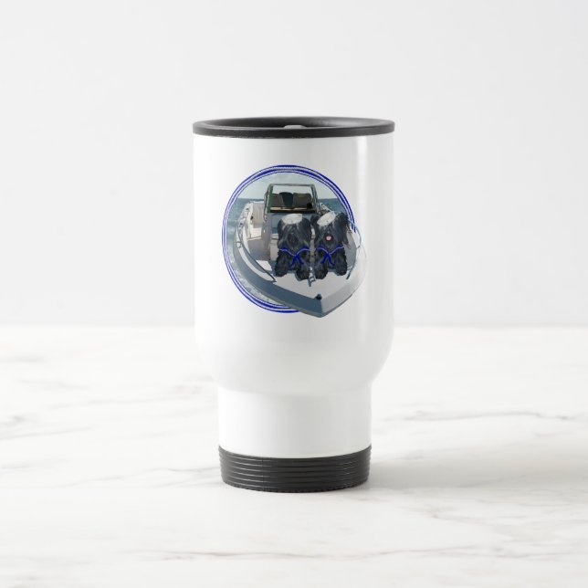 Caneca de Viagem com Skye Terriers em Barco (Centro)