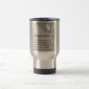 Caneca de Viagem com Versículo Bíblico Romanos 8:2