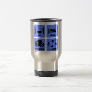 caneca de viagem "COMER, SONHAR...2"