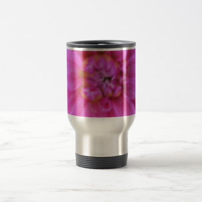 caneca de viagem cor-de-rosa da dália (Centro)