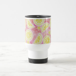 Caneca de viagem cor-de-rosa da limonada