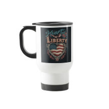 caneca de viagem "Coração da Liberdade".
