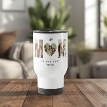Caneca de Viagem Coração de MÃE com Foto Personali