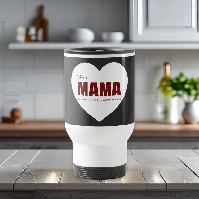 Caneca de Viagem Coração de Mamãe Personalizada Mo (Criador carregado)