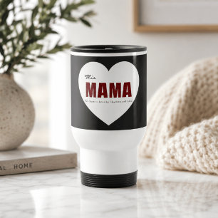 Caneca de Viagem Coração de Mamãe Personalizada Mo
