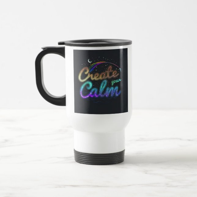 caneca de viagem "Crie sua calma" (Esquerda)