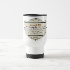 Caneca de Viagem Cristã Bíblia Jeremias 29:11