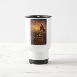 Caneca de Viagem Cristã Filipenses 4:13