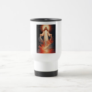 Caneca de Viagem Cristã Glorioso Cristo Ressuscita