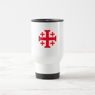 Caneca de Viagem Cruz de Cruzado Templário de Jeru