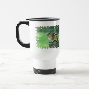 Caneca de viagem curiosa do plástico do Chipmunk