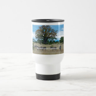 Caneca de viagem da árvore da zebra & do Baobab