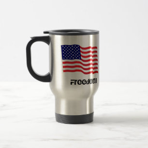 Caneca de viagem da bandeira americana