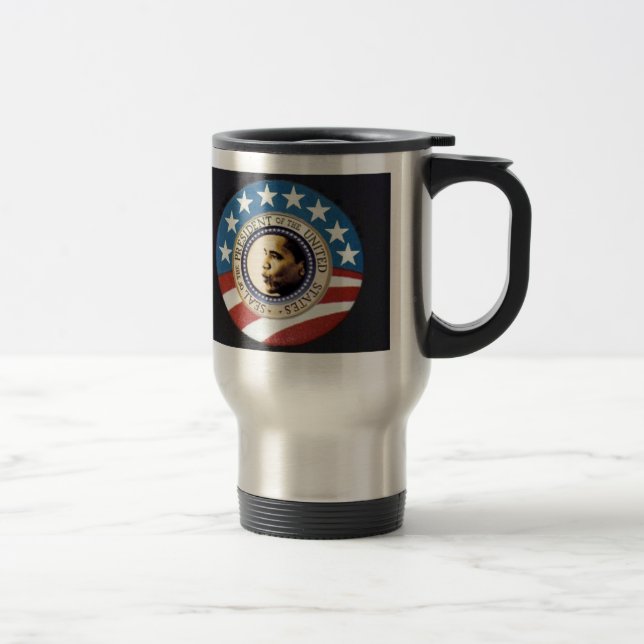 Caneca de viagem da bandeira de Obama E.U. (Direita)