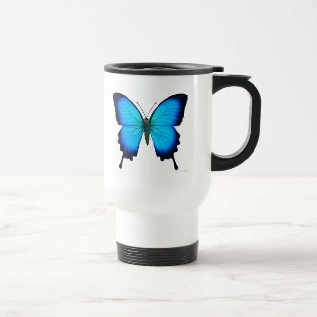 Caneca de viagem da borboleta de Papilio Ulysses (Direita)