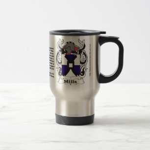 Caneca de viagem da brasão da família dos moinho