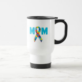 Caneca de viagem da consciência do autismo da mãe