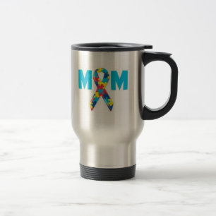 Caneca de viagem da consciência do autismo da mam