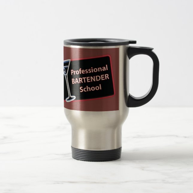 Caneca de viagem da Escola de Bartender Profission (Direita)