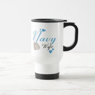 Caneca de viagem da esposa do marinho