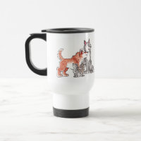 Caneca de viagem da família do lobo