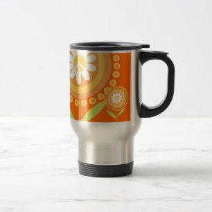 Caneca de viagem da flor da paz