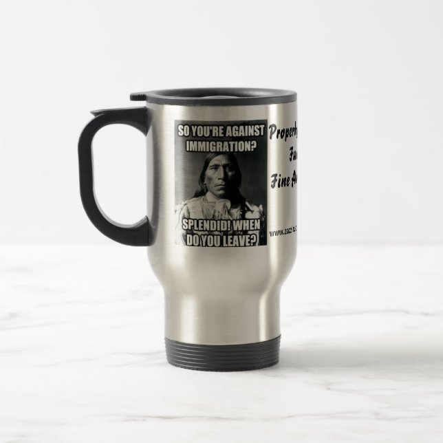 Caneca de viagem da imigração, Sr. FM (Esquerda)
