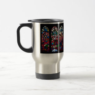 Caneca de viagem da janela cor-de-rosa