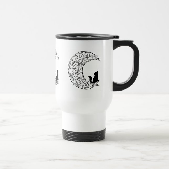 Caneca de viagem da lua da violeta (Direita)