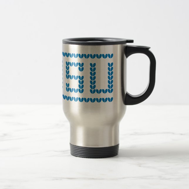 Caneca de viagem da malha do coração de Sisu (Direita)