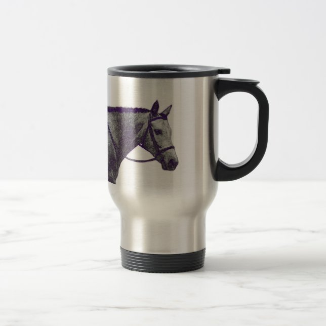 Caneca de viagem da mamã da mostra do cavalo - (Direita)