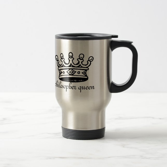 Caneca de viagem da rainha do filósofo (crwn do (Direita)