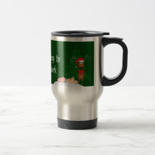 Caneca de viagem da rena e da avó