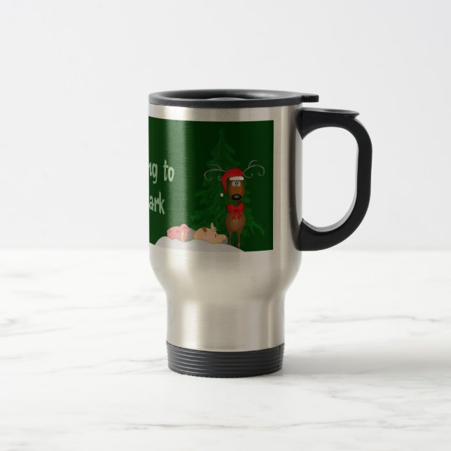Caneca de viagem da rena e da avó (Direita)