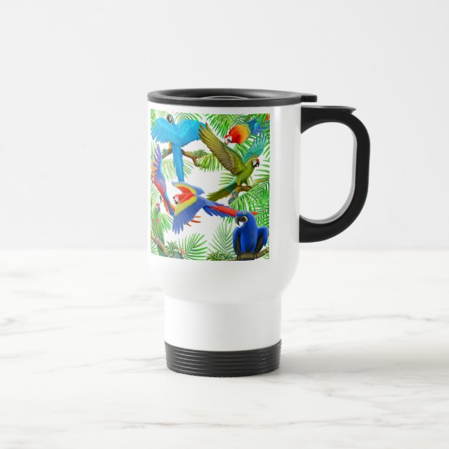 Caneca de viagem da selva do Macaw (Direita)