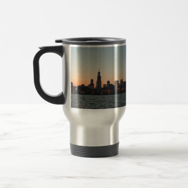 Caneca de viagem da skyline de Chicago (Esquerda)